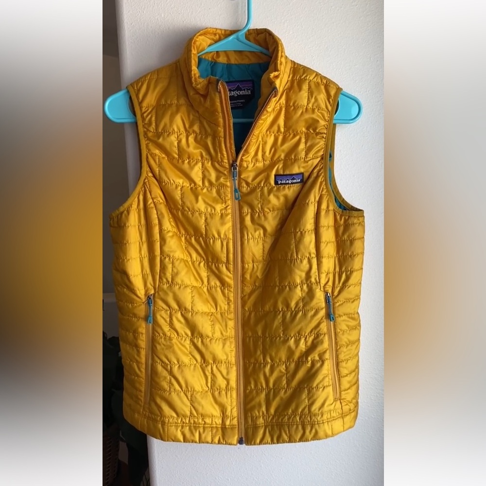 Patagonia Yellow Quilted Vest
